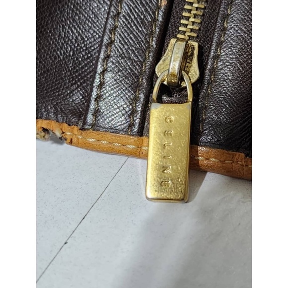 Authentic Celine Vintage Macadam PVC Leather Long Wallet Brown - Picture 8 of 13